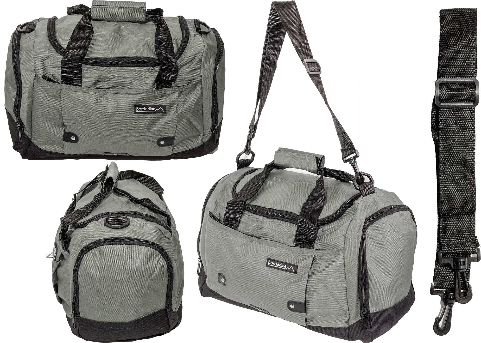 (image for) JBSB61 GREY/BLK BORDERLINE TRAVEL HOLDALL 43CM